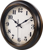 Yoiolclc Vintage Wall Clock 8 Inch Retro Silent Small Wall Clocks Battery - Image 5