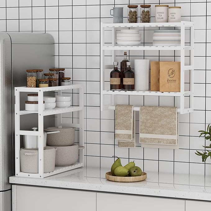 Towel Rack Bathroom Storage Shelves Over The Toilet - Image 4