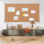 Extra Large Cork Bulletin Board 96" X 48", Wall Mounted Notice Pin Board - Image 3