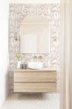 Timeet Floral Peel and Stick Wallpaper White and Pink Vintage Contact Paper 16" - Image 5