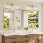 TETOTE 72 x 36 Inch Brushed Nickel Bathroom Mirror by TETOTE