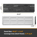 ROOMTEC 1-Pack Faux Stone Wall Covering Panels - Image 2