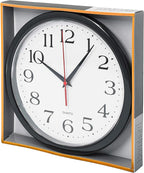 Bernhard Products Black Wall Clock Silent Non Ticking 10 Inch Quality Quartz - Image 5