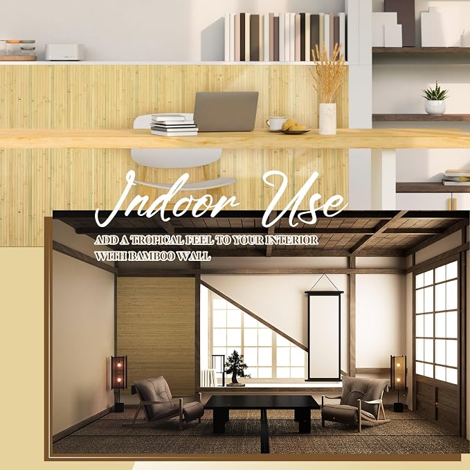 Juexica 1 Pcs Natural Bamboo Wall Panel - Image 6