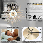 SIN&MI Large Wall Clocks, Silent Sunflower Shape Chic Decorative Wall Clock - Image 3