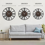 LEIKE Large Wall Clocks, Non Ticking, Battery Operated Big Retro Round Modern - Image 2