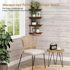 Forbena Corner Bookshelf Wall Mounted Set of 4, Wooden Floating Book Shelves - Image 7