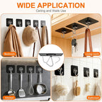 DDMY Heavy Duty Hooks Self Adhesive Hooks Newly Black Sticky - Image 3