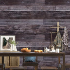 WENMER 17.71" x 197" Grey Wood Peel and Stick Wallpaper - Image 2