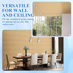 Nuanchu 32 Pcs 3D Slat Wall Panels, Paintable Waterproof Textured Tiles - Image 6