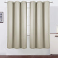 LEMOMO Light Beige Thermal Blackout Curtains/42 x 72 Inch/Set of 2 Panels Room by Lemomo
