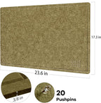 Bulletin Board, 24 x 18 inches Felt Board Decorative Pin Board, Cork Board - Image 6