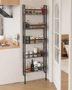 UMDONX Behind The Door Bathroom Shelf Narrow 5-Tier, Space-Saving Slim Storage - Image 7