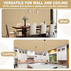 Nuanchu 18 Pack 4x2 FT 3D Slat Wall Panels Large PVC Fluted Panel Decorative - Image 6