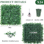 CEWOR 10"x10" Artificial Grass Wall Panels, UV Resistant & Anti-Fade Greenery - Image 2
