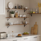DINZI LVJ Long Wall Shelves, 55.1Inch Wall Mounted Shelves Set of 2, Extra - Image 6