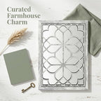 Set of 2 19x26 Inch Large Grey Shatterproof Rectangular Wall Mirrors, Boho - Image 4
