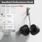 pickpiff Wall Hooks for Coat and Towel: 13LB Strong Adhesive Door Hanger Stick - Image 4