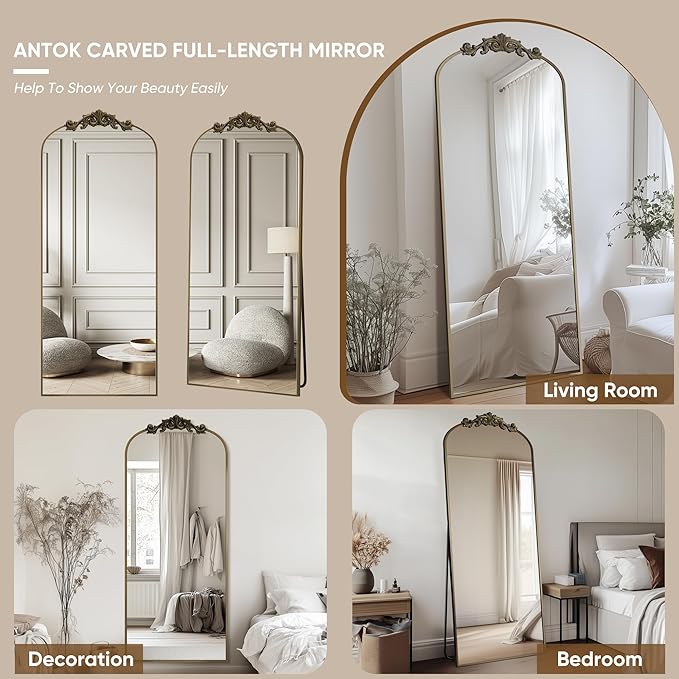 Antok Arched Full Length Mirror, Full Body Mirrors - Image 6