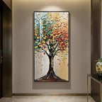Large Framed Vertical Tree of Life Wall Art by Cuspin