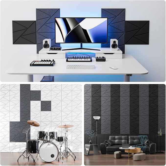22 Pack Acoustic Panels with Self-Adhesive, Sound Panels High Density, - Image 4