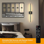 Morauroral Battery Operated Wall Sconces Set of 2, 10000mAh Rechargeable Sconces - Image 2