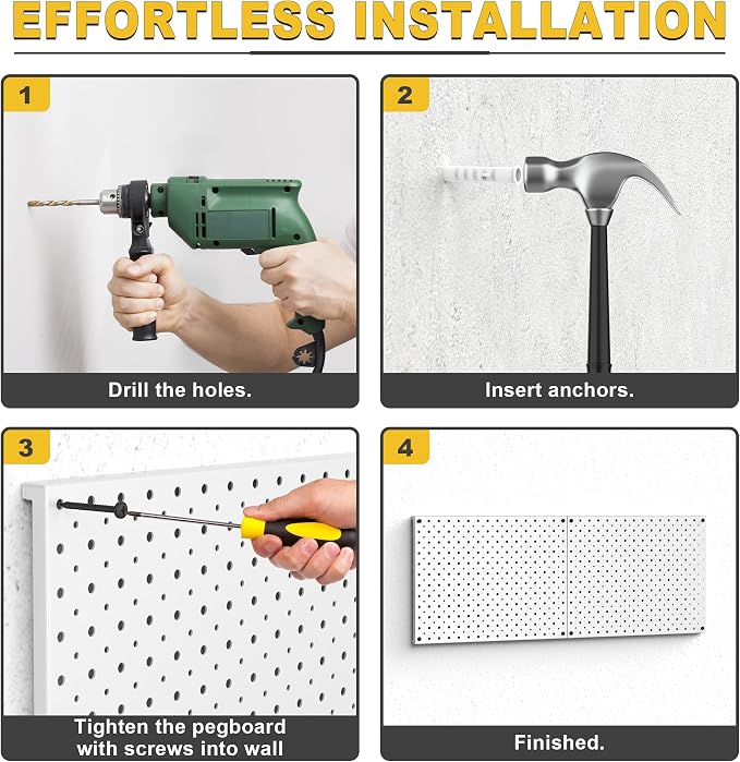Ultrawall Metal Pegboard Panels, Pegboard Wall Organizer, Peg Boards - Image 4