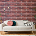 100 Vintage Red Faux Brick Wall Tiles, 3D Thin Brick Veneers - Image 4
