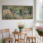 Framed Monet Wall Art Set of 3, Impressionist Botanical Floral Canvas Wall Decor - Image 7
