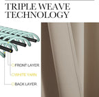 NICETOWN Window Curtains Blackout Drapes, 1 Pair, 52 by 84-Inch, Thermal - Image 3