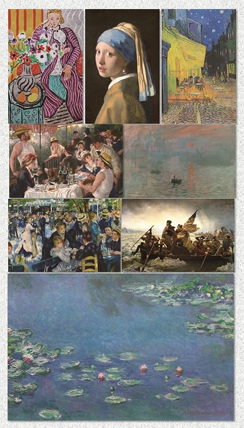 MINI ZOZI Famous Art Prints And Posters 16PCS Paintings Fine Art Impressionist - Image 6