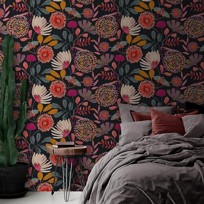 Wallpaper Peel and Stick Floral Wall Paper Removable Waterproof - Image 6