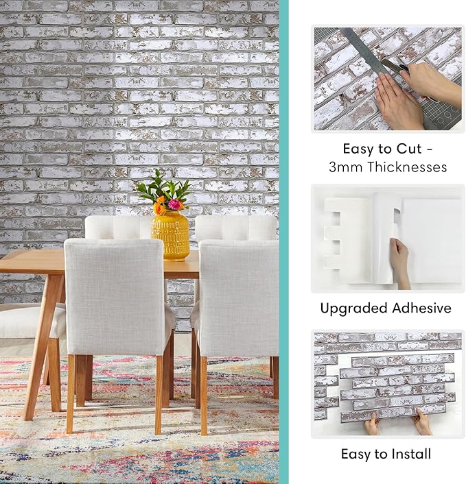 Commomy Faux Brick 3D Wall Panels - Image 5