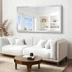 60x36 Inch Brushed Silver Bathroom Mirror, Large Rectangular Mirror - Image 4