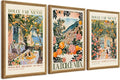 SYWENNOI 3 Pieces Wood Framed Italy Scenes Canvas Wall Art, Tuscan Wall Decor by SYWENNOICanvasWallArt