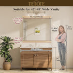 TETOTE 42 x 36 Inch Gold Mirror - Image 8
