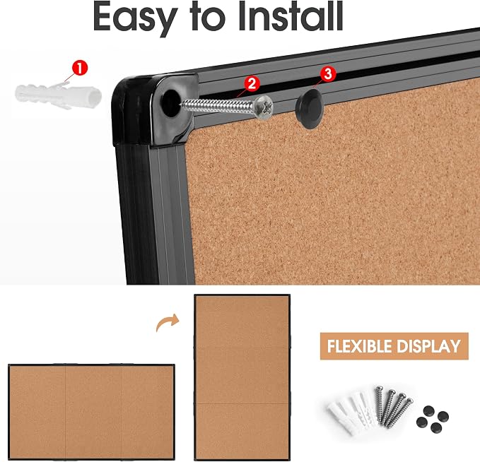 Extra Large Cork Bulletin Board 96" X 48", Foldable Notice Pin Board - Image 7
