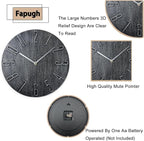 Wall Clock, Silent Clock, Wall Clocks Battery Operated， 12 inch Modern Wall - Image 4