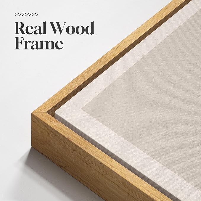 Large Framed Black and Beige Neutral Abstract Wall Art - Image 3