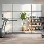 Delma Home Gym Mirror Tiles, Large Square Workout Mirrors, Full Body Wall Mirror - Image 7