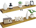BGMG Wood Floating Shelves for Wall 60 inch Set of 2, Rustic Wooden Wall Mount by BGMG