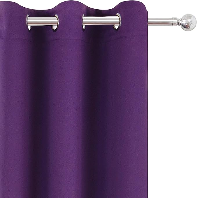 LEMOMO Purple Thermal Blackout Curtains/38 x 84 Inch/Set of 2 Panels Room - Image 7