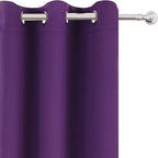 LEMOMO Purple Blackout Curtains 40 x 63 Inch Length/Set of 2 Curtain - Image 8