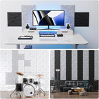 12 Pack Acoustic Panels with Self-Adhesive, Sound Panels High Density, - Image 4