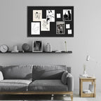 DAHAPYBOO Cork Board with Linen Black, Bulletin Board 36"x24", Corkboards - Image 7