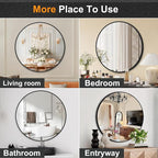 Black Frame Mirror, Bathroom Mirrors - Image 7