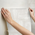 RoomMates Beige Dimensional Square Plaster Peel and Stick Wallpaper, RMK12680PLW - Image 7