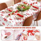 Kochorie 100 Ft x 54 Inch Red Snowflake Tablecloth Roll - Image 4