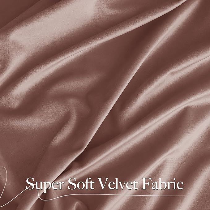 NICETOWN Dusty Pink Velvet Curtains and Drapes - Image 4
