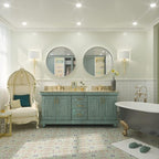 TETOTE Silver Round Mirror for Bathroom, 30 Inch Modern Circle Mirrors - Image 3